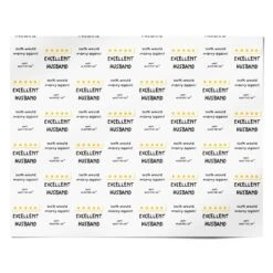 5-Star Excellent Husband Valentines Wrapping Paper -Wrap & Case Store 5 Star Excellent Husband Valentines Personalised Wrapping Paper Alternative