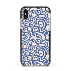 Abstract IPhone Case -Wrap & Case Store Abstract Apple iPhone Xs Impact Case Black Edge on Gold Phone