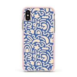 Abstract IPhone Case -Wrap & Case Store Abstract Apple iPhone Xs Impact Case Pink Edge on Gold Phone