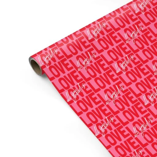 All You Need Is Love Valentines Day Wrapping Paper - Image 2