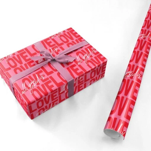 All You Need Is Love Valentines Day Wrapping Paper - Image 3