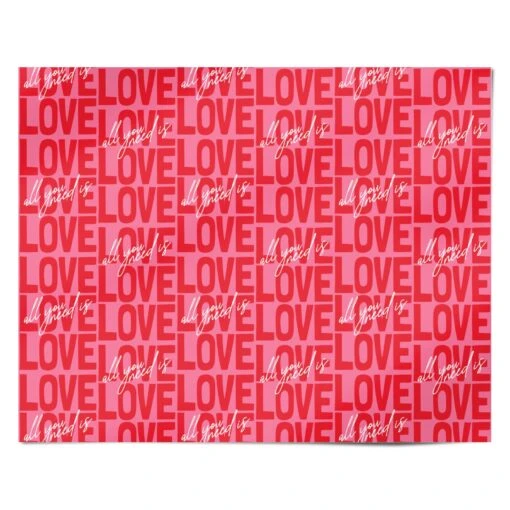 All You Need Is Love Valentines Day Wrapping Paper - Image 4