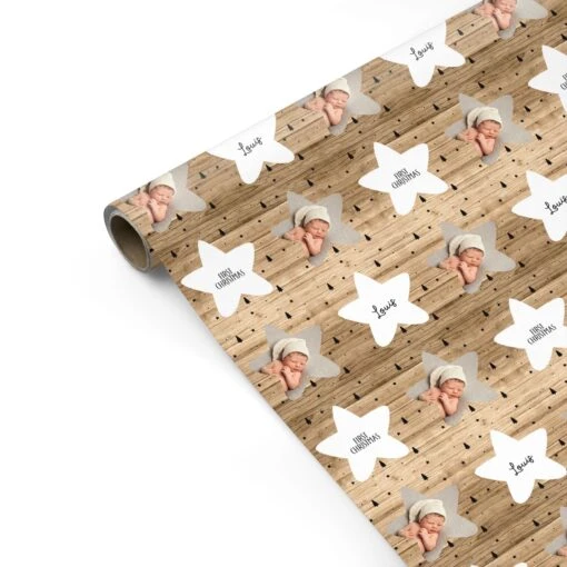 Baby Photo Upload Wrapping Paper - Image 2