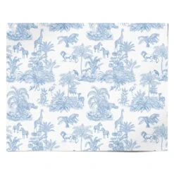 Baby Safari Toile Chinoiserie Toile De Jouy Wrapping Paper -Wrap & Case Store Baby Safari Toile Chinoiserie Toile de Jouy Personalised Wrapping Paper Alternative