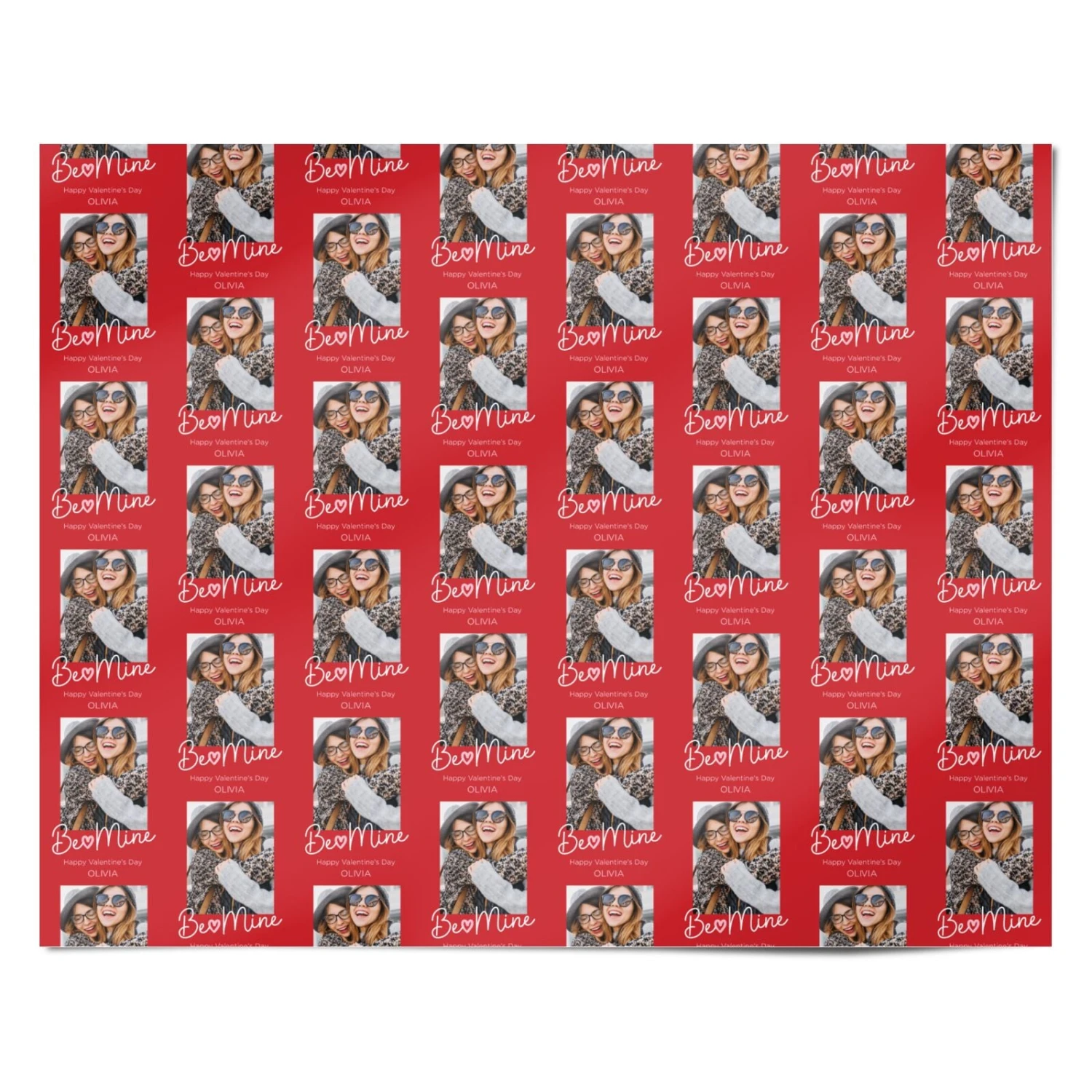 Be Mine Personalised Valentines Day Wrapping Paper - Image 4