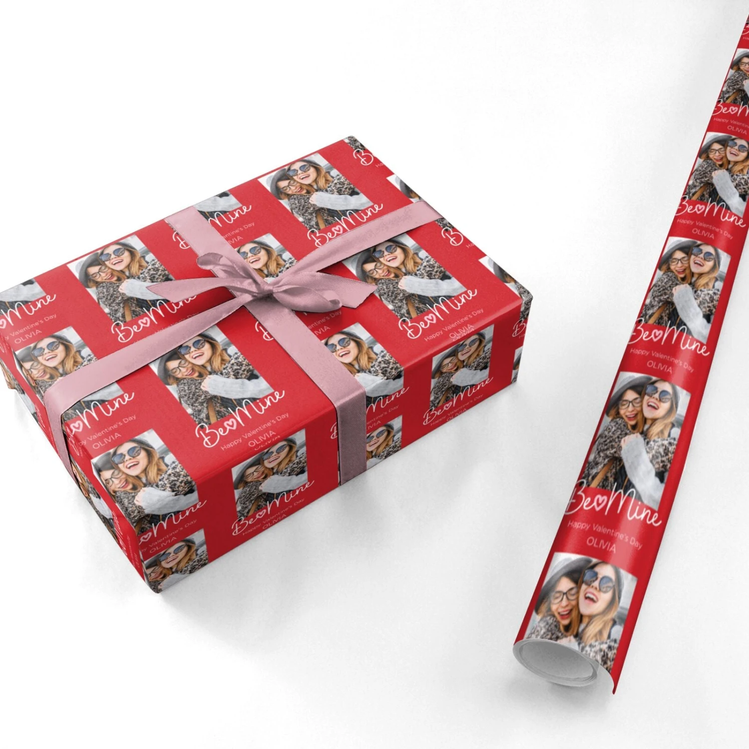Be Mine Personalised Valentines Day Wrapping Paper - Image 3