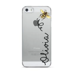 Bee In Flight Personalised Name IPhone Case -Wrap & Case Store Bee in Flight Personalised Name Apple iPhone 5 Case
