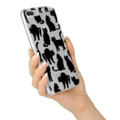 Black Cat IPhone Case -Wrap & Case Store Black Cat iPhone 7 Plus Bumper Case on Silver iPhone Alternative Image