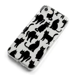Black Cat IPhone Case -Wrap & Case Store Black Cat iPhone 8 Bumper Case on Silver iPhone Alternative Image