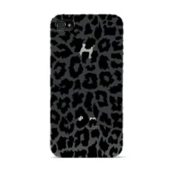 Black & White Leopard Print IPhone Case -Wrap & Case Store Black White Leopard Print Apple iPhone 4s Case