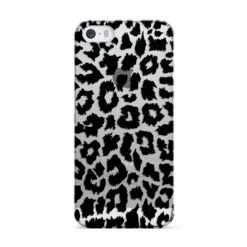 Black & White Leopard Print IPhone Case -Wrap & Case Store Black White Leopard Print Apple iPhone 5 Case