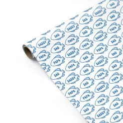Blue Fish Fathers Day Wrapping Paper -Wrap & Case Store Blue Fish Fathers Day Personalised Gift Wrap