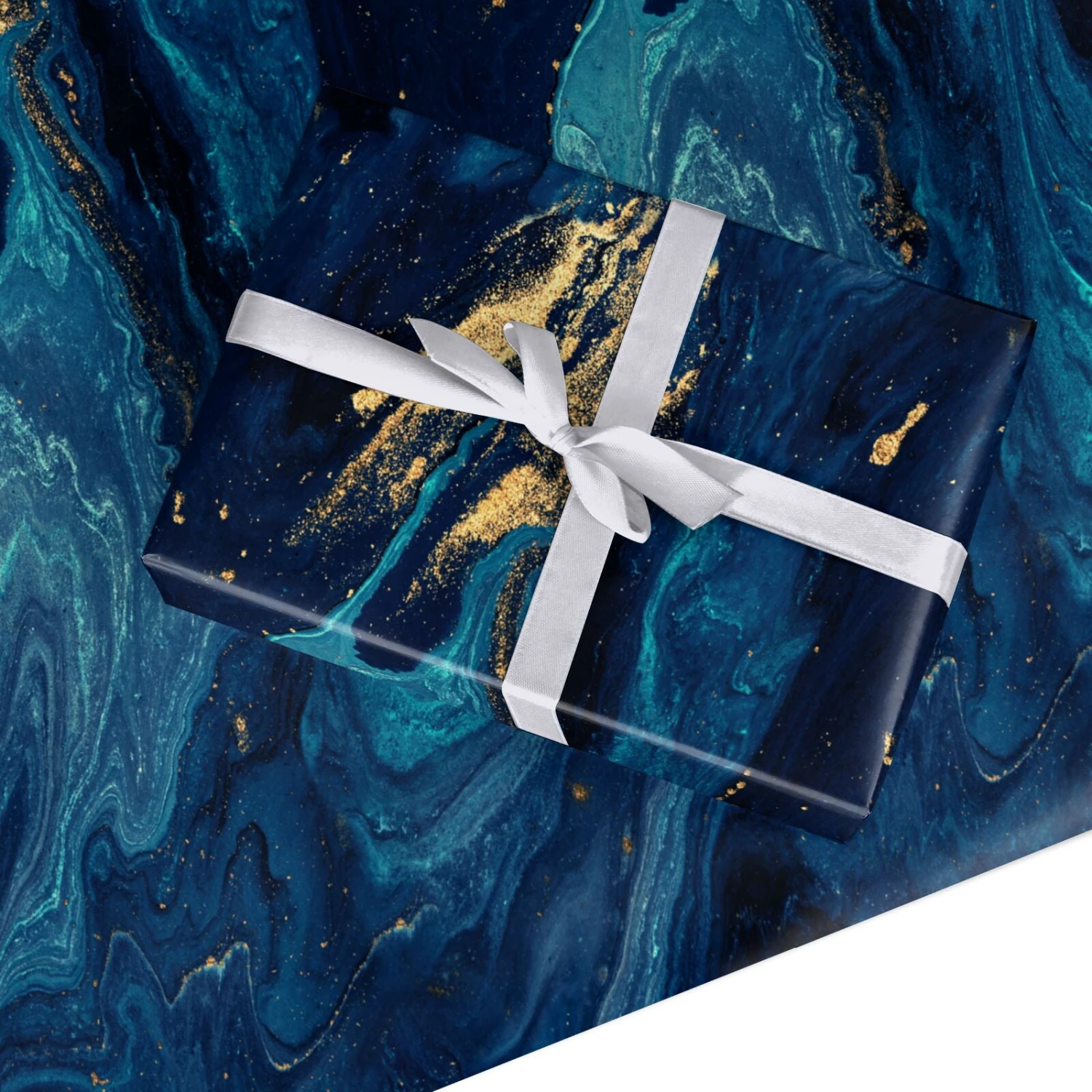 Blue Lagoon Marble Wrapping Paper