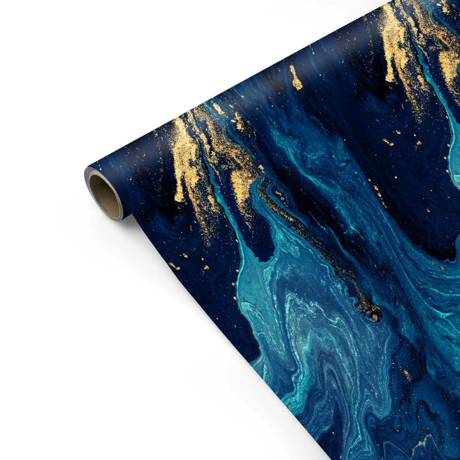 Blue Lagoon Marble Wrapping Paper - Image 2