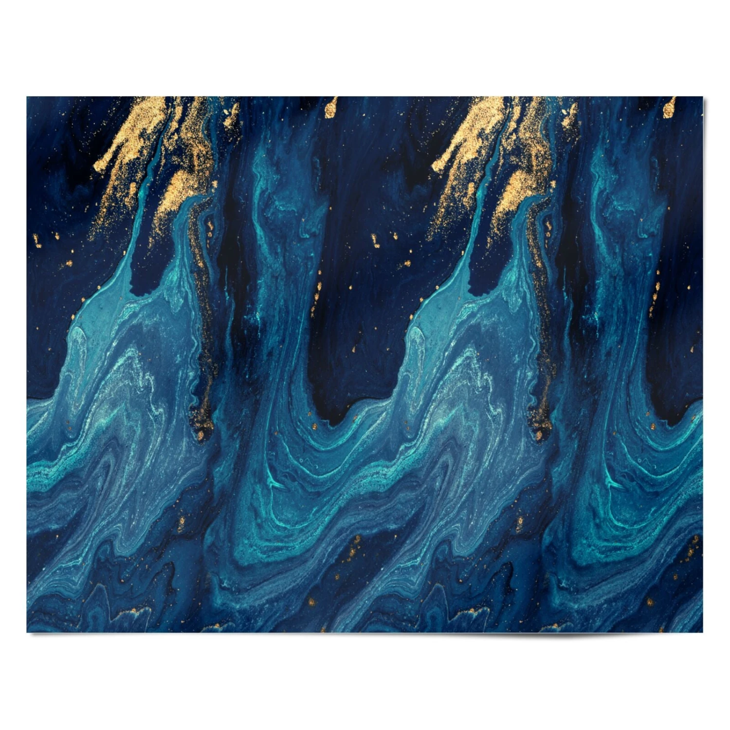 Blue Lagoon Marble Wrapping Paper - Image 4