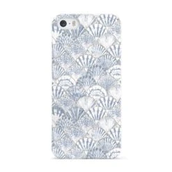 Blue Seashell Pattern IPhone Case -Wrap & Case Store Blue Seashell Pattern Apple iPhone 5 Case