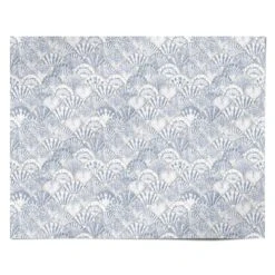 Blue Seashell Pattern Wrapping Paper -Wrap & Case Store Blue Seashell Pattern Personalised Wrapping Paper Alternative