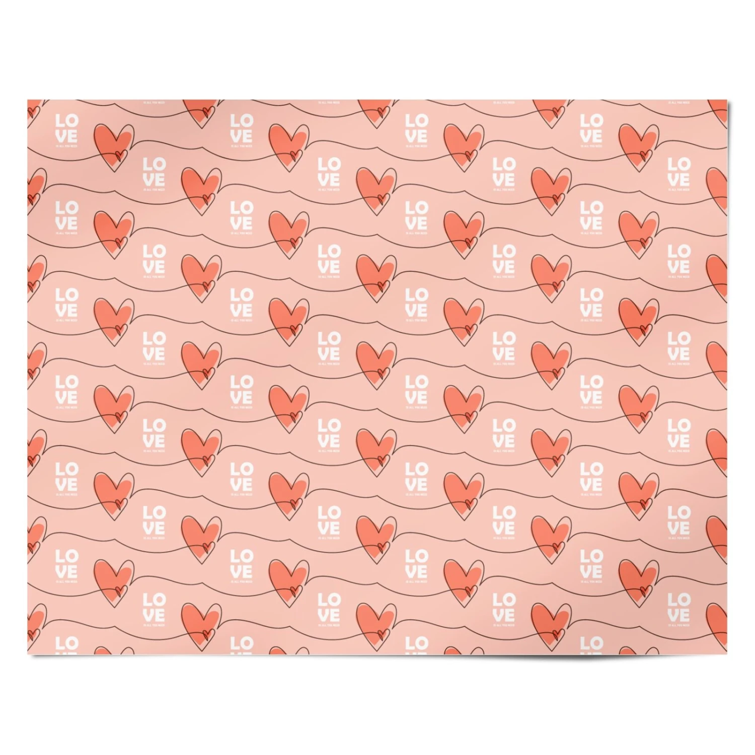 Blush Love Valentines Day Wrapping Paper - Image 4