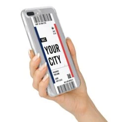 Boarding Pass Ticket IPhone Case -Wrap & Case Store Boarding Pass Ticket iPhone 7 Plus Bumper Case on Silver iPhone Alternative Image