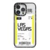 Boarding Pass IPhone Case -Wrap & Case Store Boarding Pass iPhone 14 Pro Max Black Impact Case on Silver phone