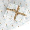 Boys Blue Personalised Birthday Wrapping Paper -Wrap & Case Store Boys Blue Personalised Birthday Custom Wrapping Paper