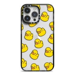 Bright Yellow Rubber Duck Pattern IPhone Case