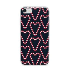 Candy Cane Pattern IPhone Case -Wrap & Case Store Candy Cane Pattern iPhone 7 Bumper Case on Silver iPhone