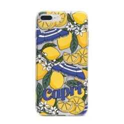 Capri IPhone Case -Wrap & Case Store Capri iPhone 7 Plus Bumper Case on Silver iPhone
