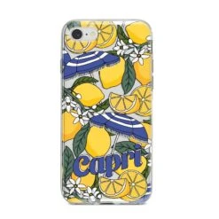 Capri IPhone Case -Wrap & Case Store Capri iPhone 8 Bumper Case on Silver iPhone