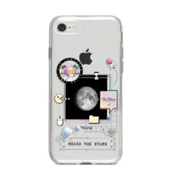 Chase The Moon IPhone Case -Wrap & Case Store Chase The Moon iPhone 8 Bumper Case on Silver iPhone