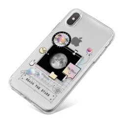 Chase The Moon IPhone Case -Wrap & Case Store Chase The Moon iPhone X Bumper Case on Silver iPhone
