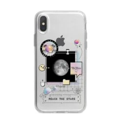 Chase The Moon IPhone Case -Wrap & Case Store Chase The Moon iPhone X Bumper Case on Silver iPhone Alternative Image 1