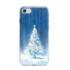 Christmas Tree IPhone Case -Wrap & Case Store Christmas Tree iPhone 8 Bumper Case on Silver iPhone