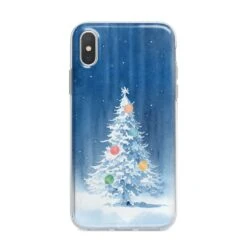 Christmas Tree IPhone Case -Wrap & Case Store Christmas Tree iPhone X Bumper Case on Silver iPhone Alternative Image 1