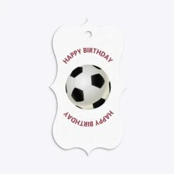 Claret And Blue Personalised Football Shirt Gift Tags -Wrap & Case Store Claret and Blue Personalised Football Shirt Bracket Gift Tag Back