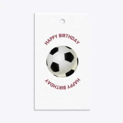 Claret And Blue Personalised Football Shirt Gift Tags -Wrap & Case Store Claret and Blue Personalised Football Shirt Rectangle Gift Tag Back