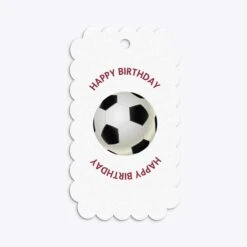 Claret And Blue Personalised Football Shirt Gift Tags -Wrap & Case Store Claret and Blue Personalised Football Shirt Scalloped Gift Tag Back