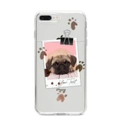Custom Dog Picture With Name IPhone Case -Wrap & Case Store Custom Dog Picture with Name iPhone 8 Plus Bumper Case on Silver iPhone
