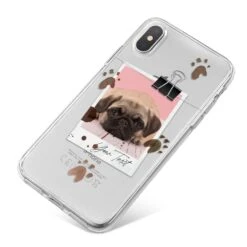 Custom Dog Picture With Name IPhone Case -Wrap & Case Store Custom Dog Picture with Name iPhone X Bumper Case on Silver iPhone