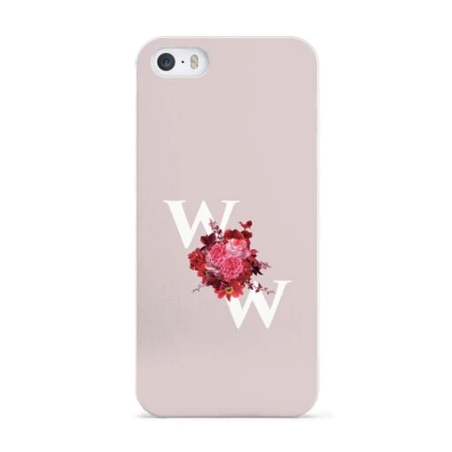 Custom Dual Initial Floral IPhone Case - Image 3