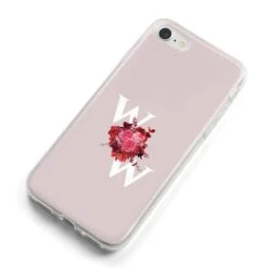 Custom Dual Initial Floral IPhone Case -Wrap & Case Store Custom Dual Initial Floral iPhone 8 Bumper Case on Silver iPhone Alternative Image