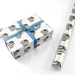 Custom Graduation Wrapping Paper -Wrap & Case Store Custom Graduation Personalised Wrapping Paper