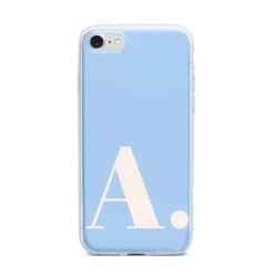 Custom Initial IPhone Case -Wrap & Case Store Custom Initial iPhone 7 Bumper Case on Silver iPhone