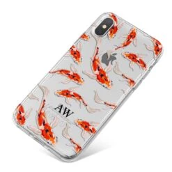 Custom Koi Fish IPhone Case -Wrap & Case Store Custom Koi Fish iPhone X Bumper Case on Silver iPhone