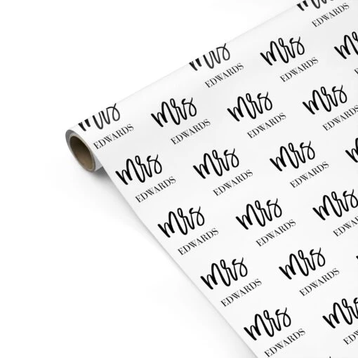 Custom Mrs Wrapping Paper - Image 2