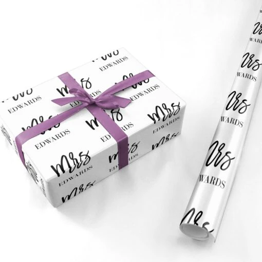 Custom Mrs Wrapping Paper - Image 3