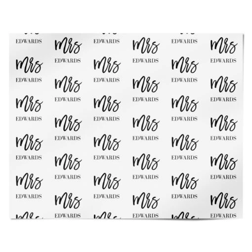 Custom Mrs Wrapping Paper - Image 4