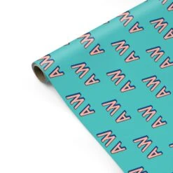 Custom Text Wrapping Paper -Wrap & Case Store Custom Text Personalised Gift Wrap