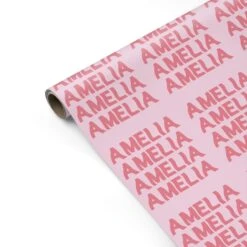 Custom Trippy Name Wrapping Paper -Wrap & Case Store Custom Trippy Name Personalised Gift Wrap
