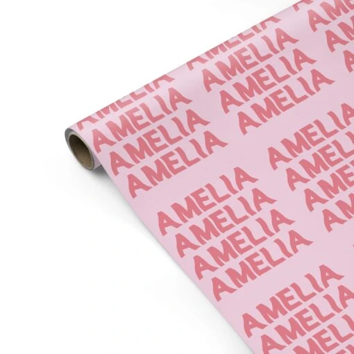 Custom Trippy Name Wrapping Paper - Image 2